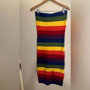 Women’s strapless multicolored tube dress